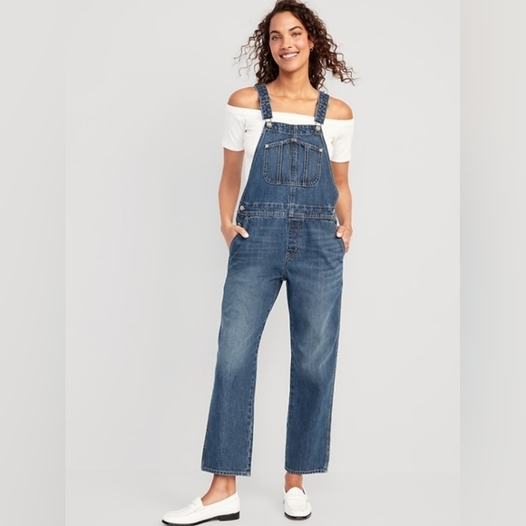 GAP Denim - GAP Slouchy Fit Blue Denim Overalls